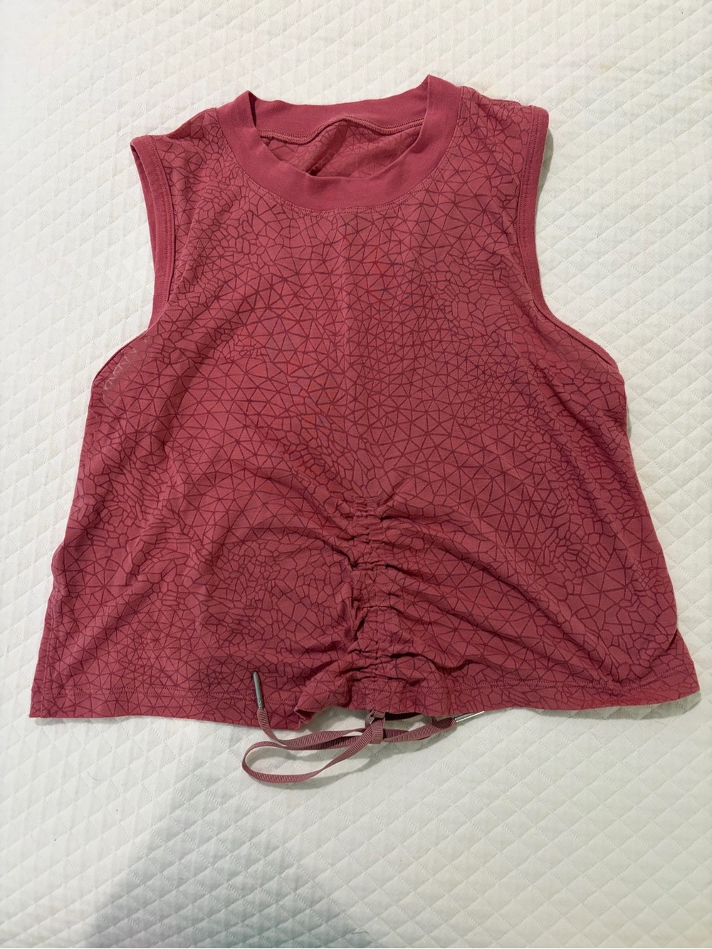 lululemon athletica Rose-Red Ruched Geo-Print Tank